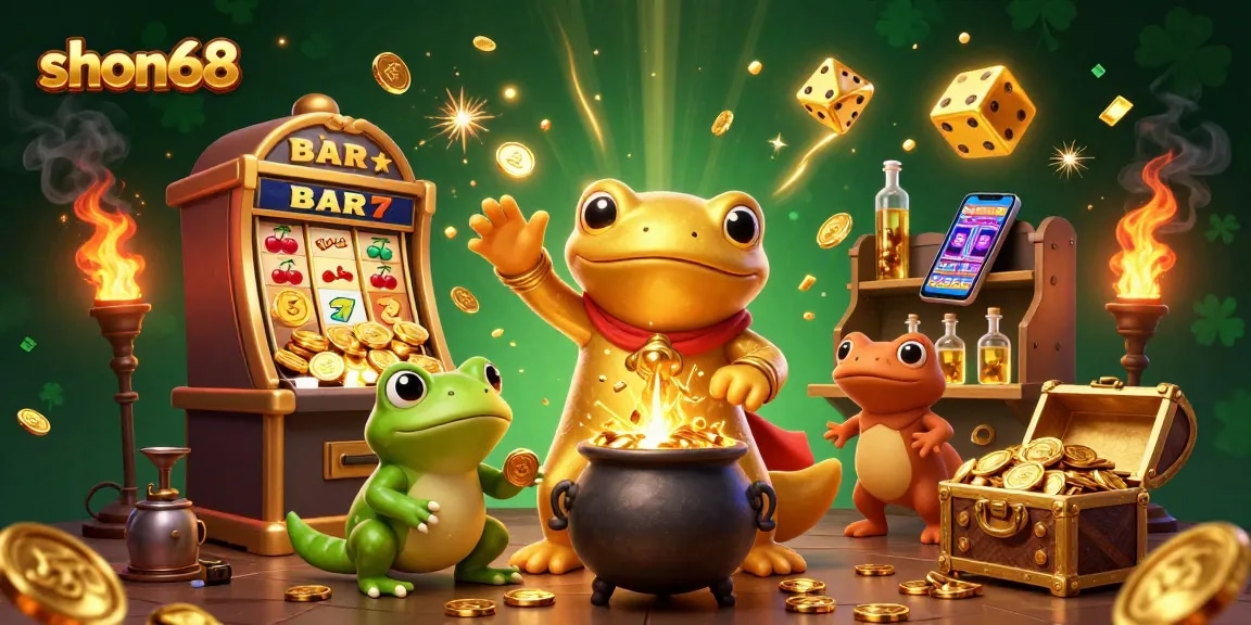 Experience thrilling wins at shon68 with a golden alchemist and cauldrons of gold coins.