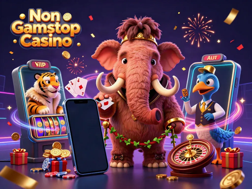 Engage with top-tier Non Gamstop Casino action featuring cartoon characters and vibrant slot game elements.