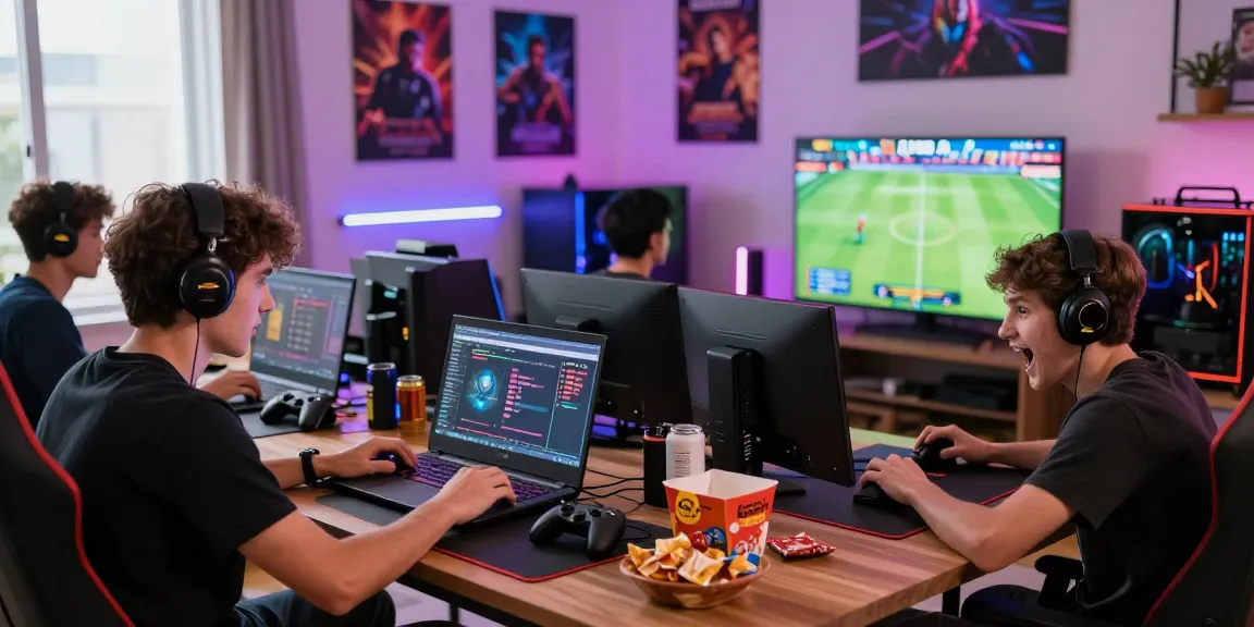 Engaging online gaming atmosphere at home, showcasing interactive gaming with diverse players and vibrant decor on http://debet-onl.com.