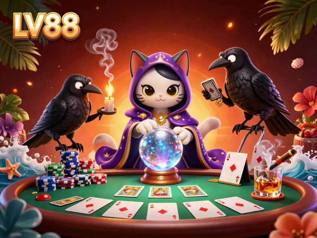 Experience thrilling gameplay at LV88 with mystic characters and vibrant poker elements.