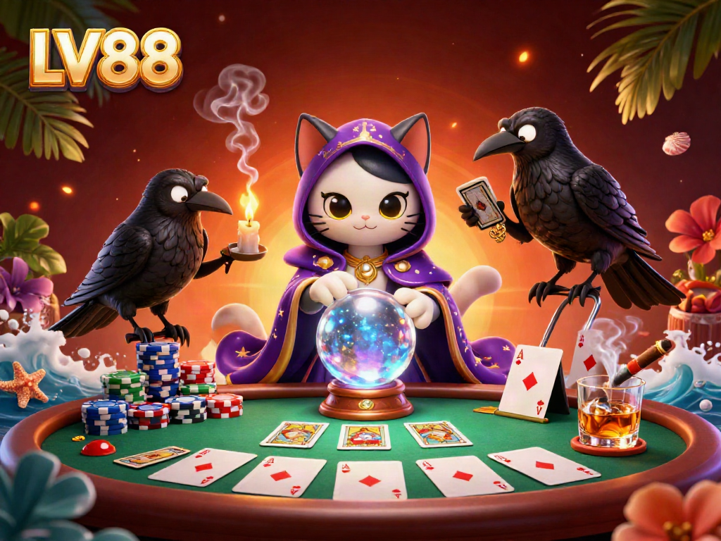 Experience thrilling gameplay at LV88 with mystic characters and vibrant poker elements.