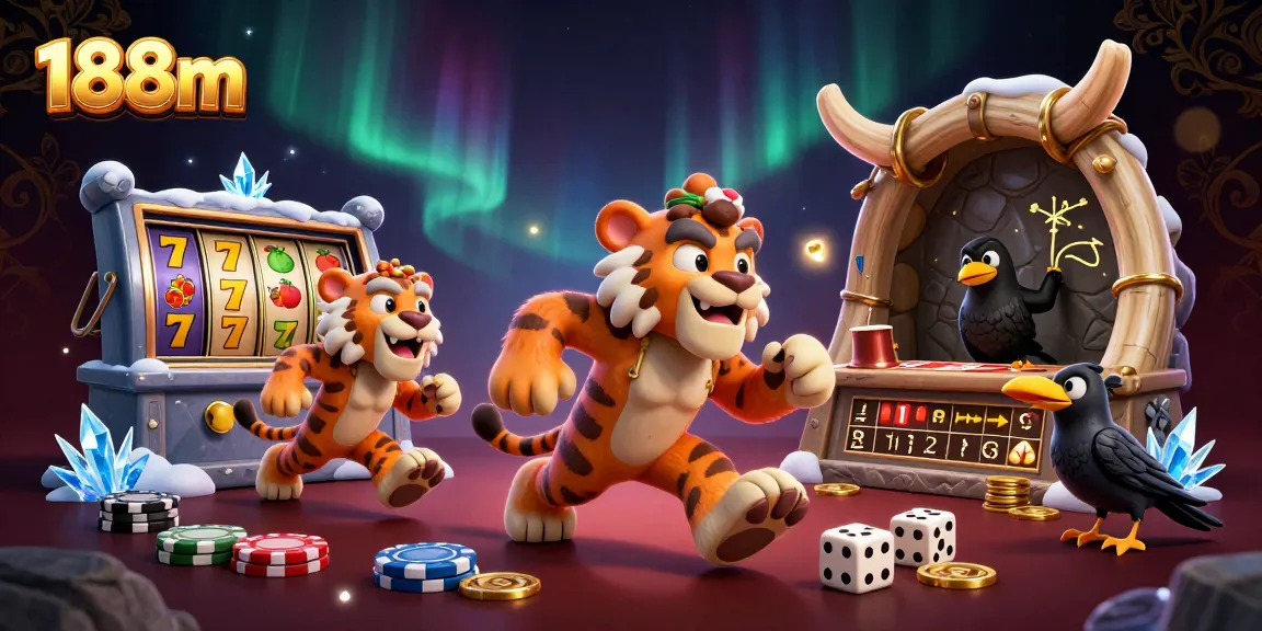 Experience thrilling gameplay with 188m at a prehistoric casino featuring unique characters and dynamic slot elements.